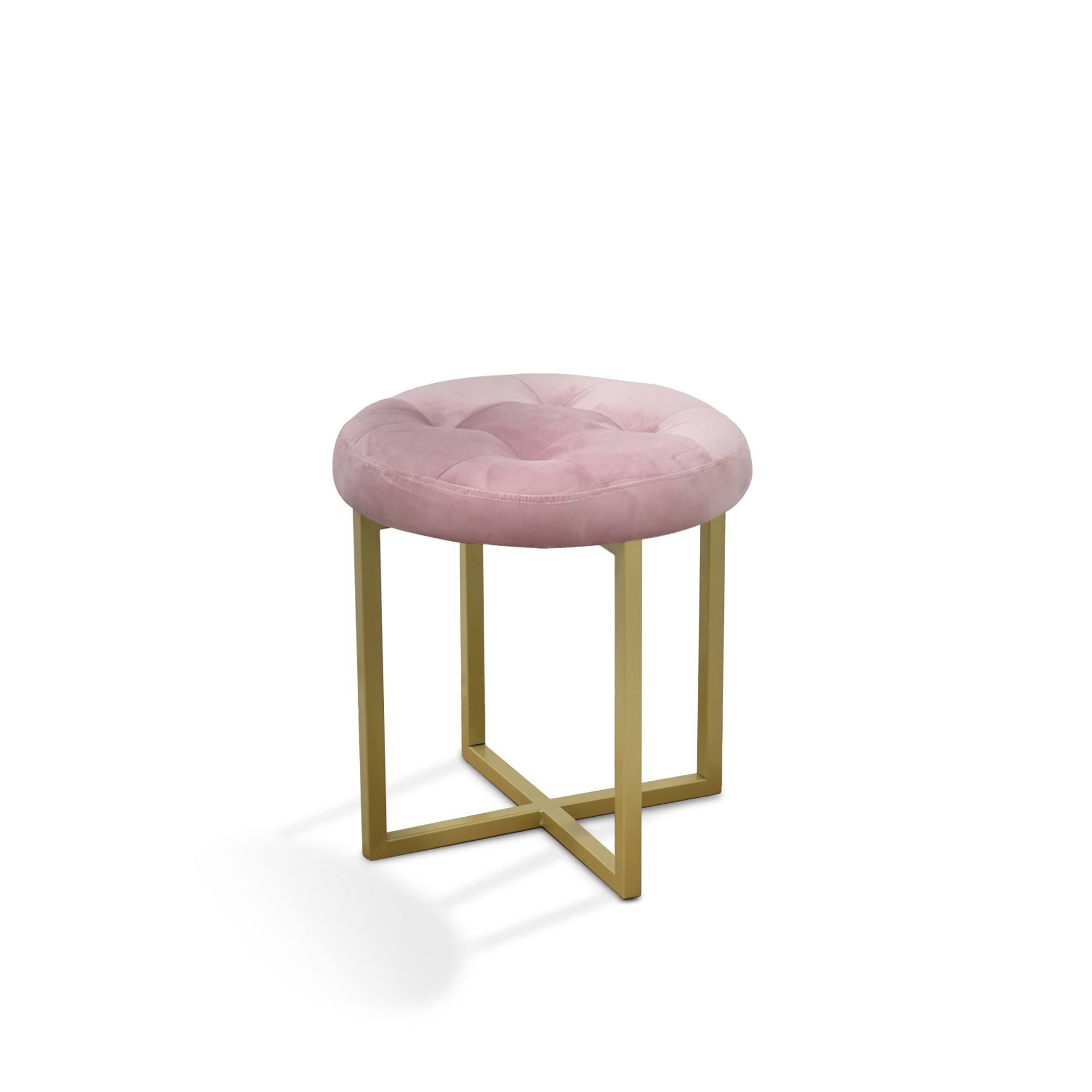 Pink and gold stool on sale