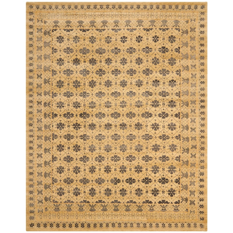 SAFAVIEH Couture Hand-knotted Igor Nastasja Traditional Oriental Wool Rug - 9' x 12' - Ivory/Blue