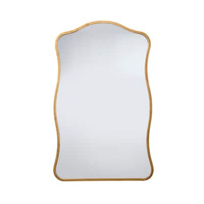 Alden Décor Ripple Wavy Iron Wall Mirror