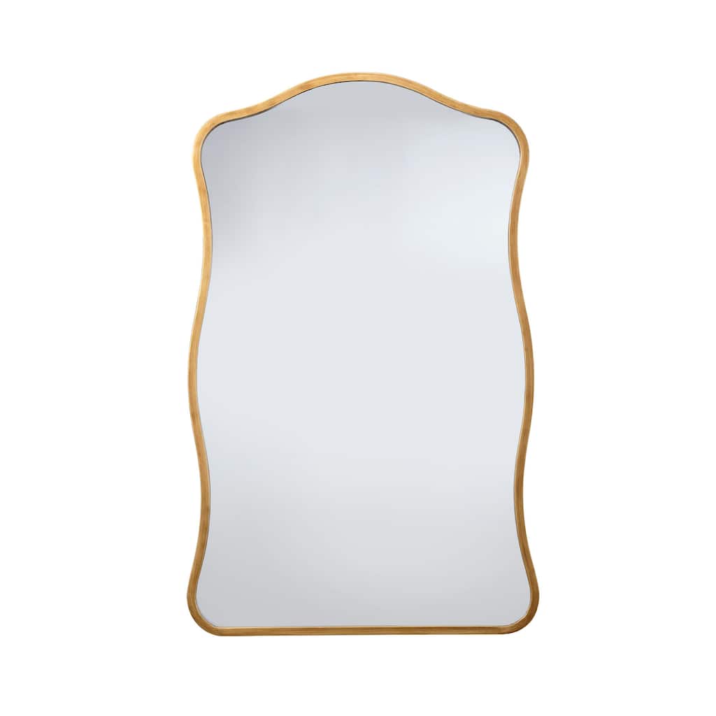 Alden Decor Ripple Wavy Iron Wall Mirror
