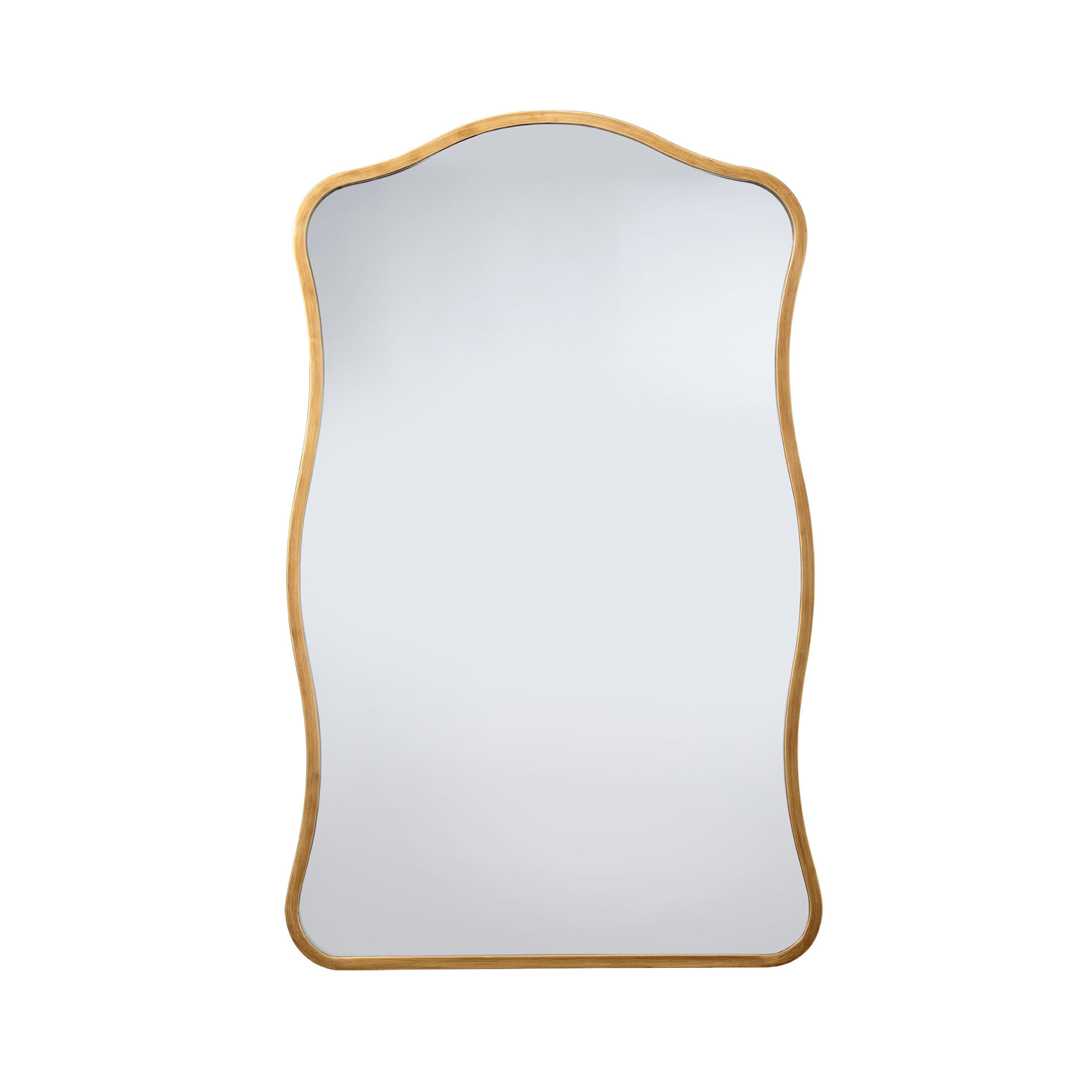 Alden Decor Ripple Wavy Iron Wall Mirror