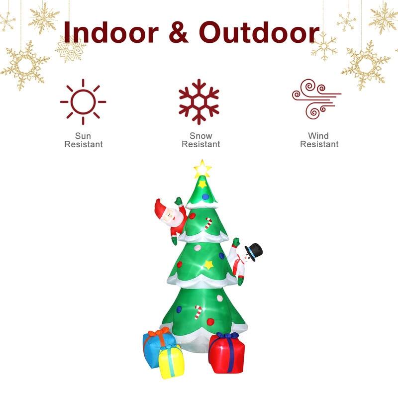 8 Ft. Christmas Tree Inflatables Outdoor Decoration with LED Lights