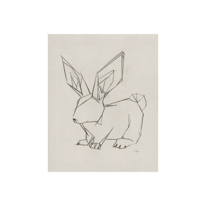 Geo Bunny (20 x 25) Canvas Art Print - Small