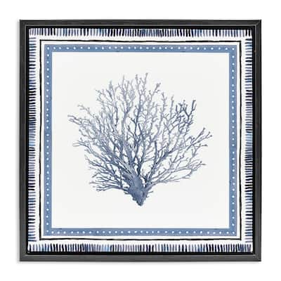Stupell Nautical Branch of Coral Framed Floater Canvas Wall Art Design By Lanie Loreth