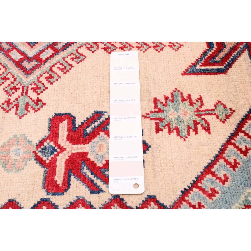 ECARPETGALLERY Hand-knotted Finest Ghazni Ivory Wool Rug - 6'7 x 9'2