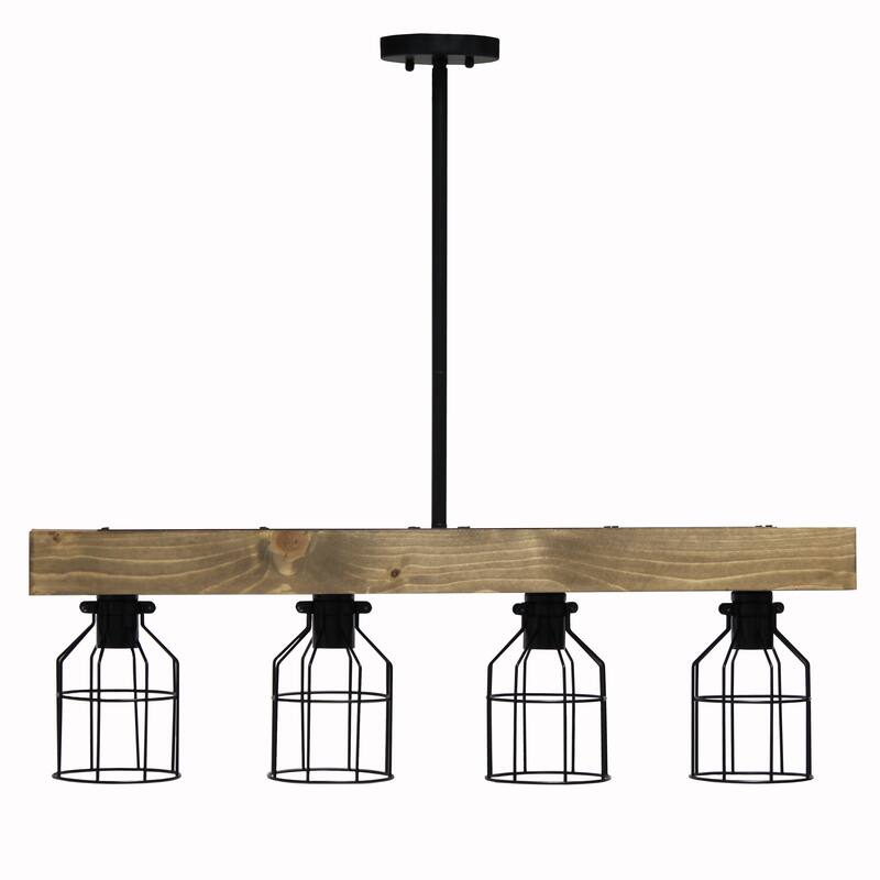 4 Light Rustic Cage Pendant