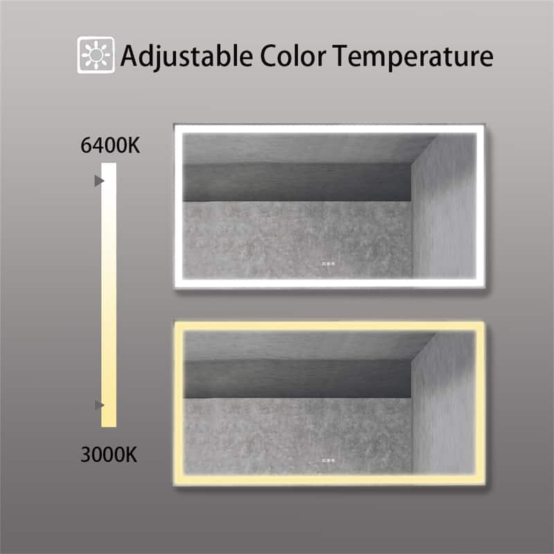 Clihome LED Lighted Bathroom Wall Mounted Mirror
