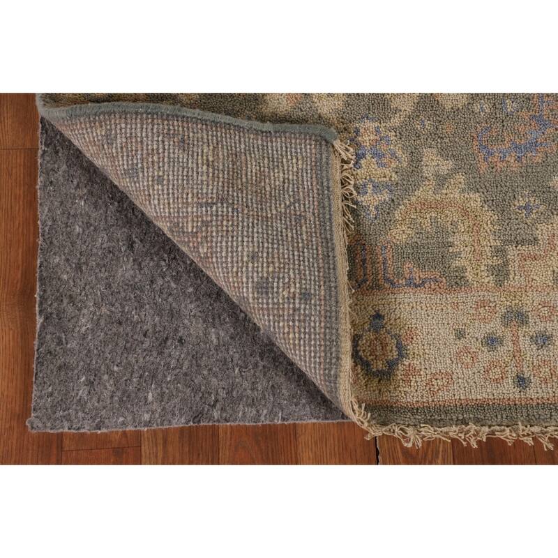 Earth Tone Transitional Oushak Runner Rug Handmade Wool Carpet - 2'7"x 10'0"