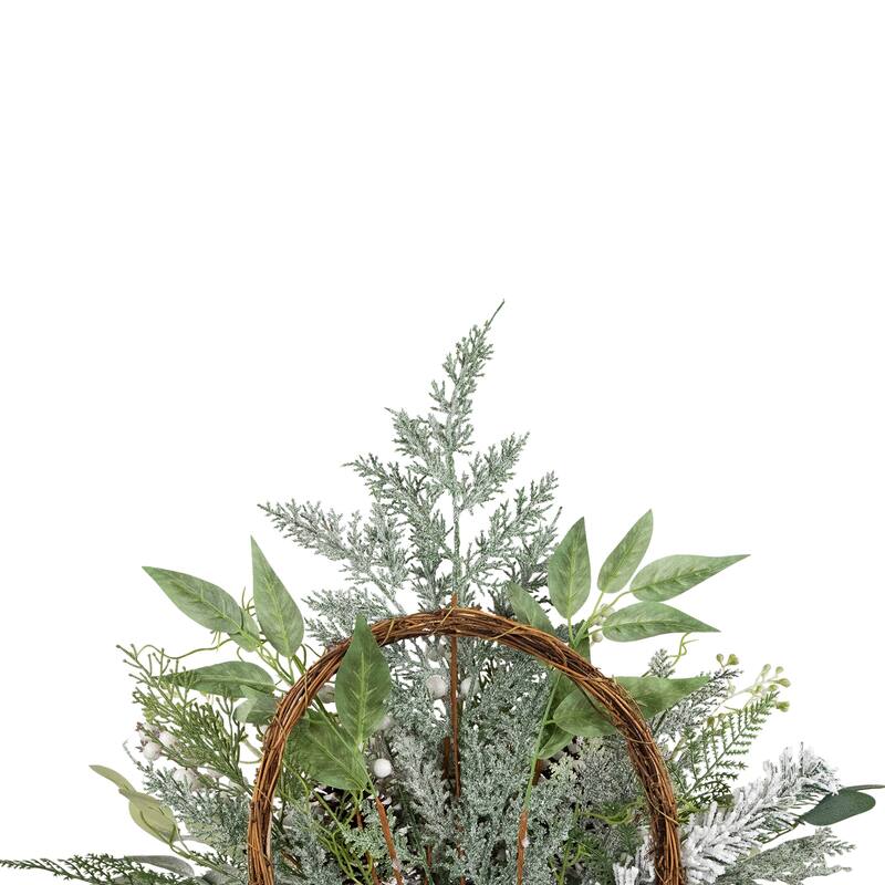 Berries and Pinecones Frosted Artificial Christmas Decoration - 28"