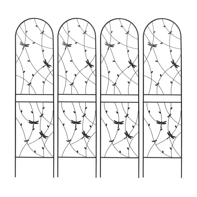 2 Pack Metal Garden Trellis Rustproof Trellis for Climbing Plants Outdoor Flower Support