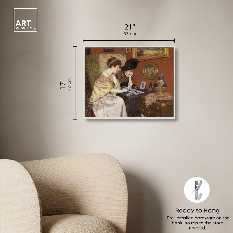 Reading the Cards Canvas by Art Remedy