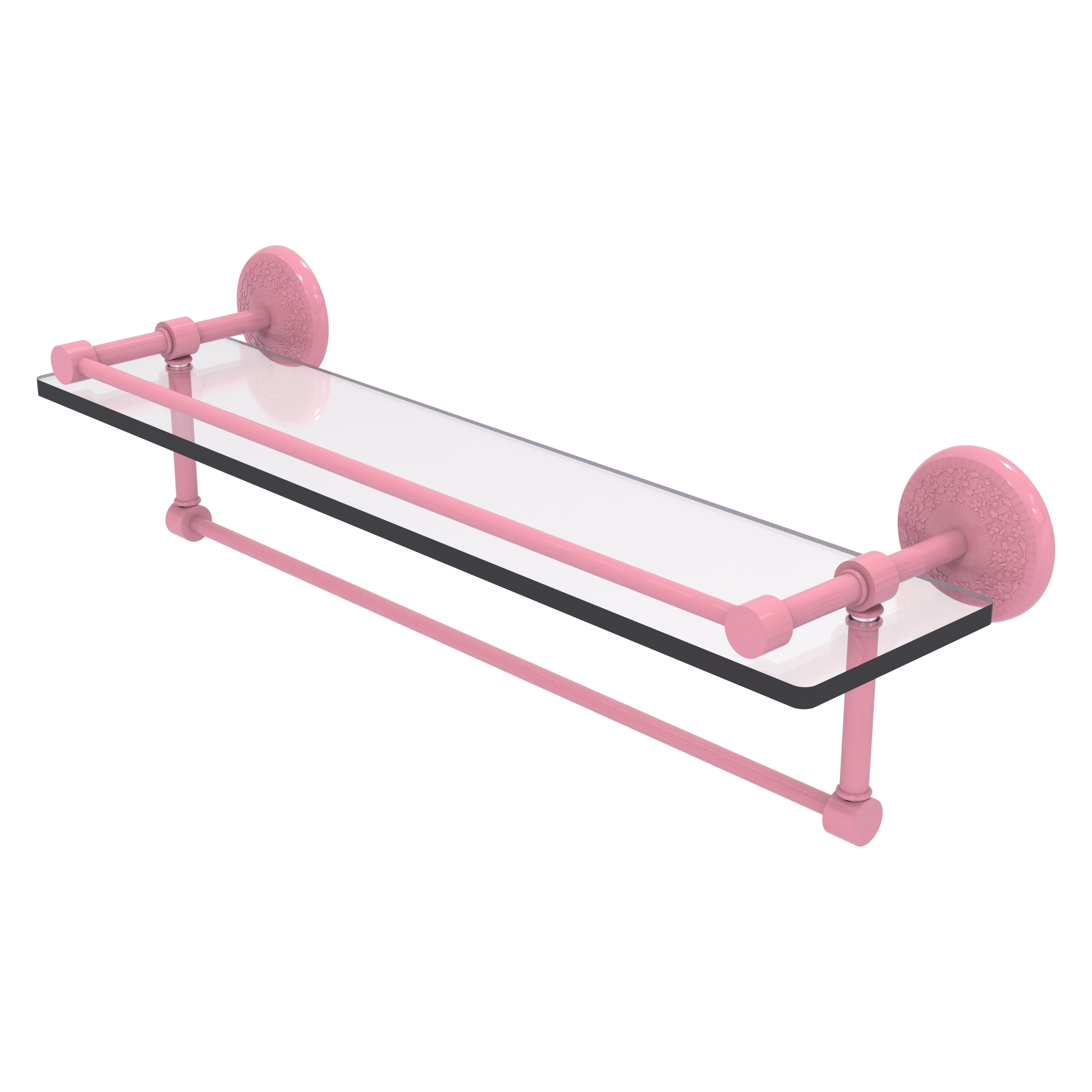 Allied Brass 16 Inch Gallery Glass Shelf with Towel Bar