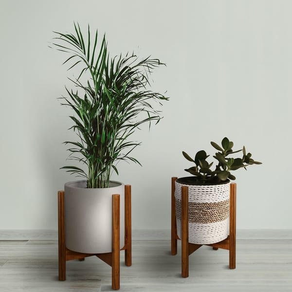 Mid-Century Modern Wood Plant Display Stand (Stand Only) - Bed Bath &  Beyond - 31072476
