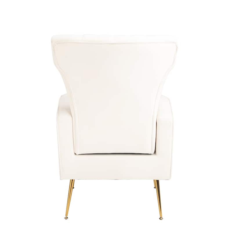 Wingback Velvet Accent Chair