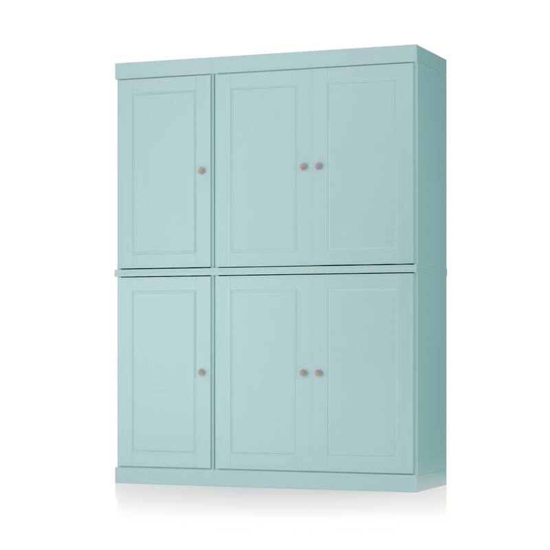 Palace Imports 100% Solid Wood Pantry Cabinet, Raised Panel Doors, 2 Drawers, Adjustable Shelves, 48.5" Wide, 71.5" Tall