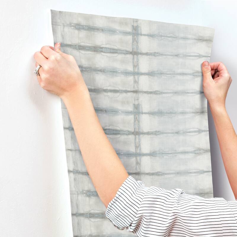 A-Street Prints Modulus Denim Geometric Stripe Wallpaper