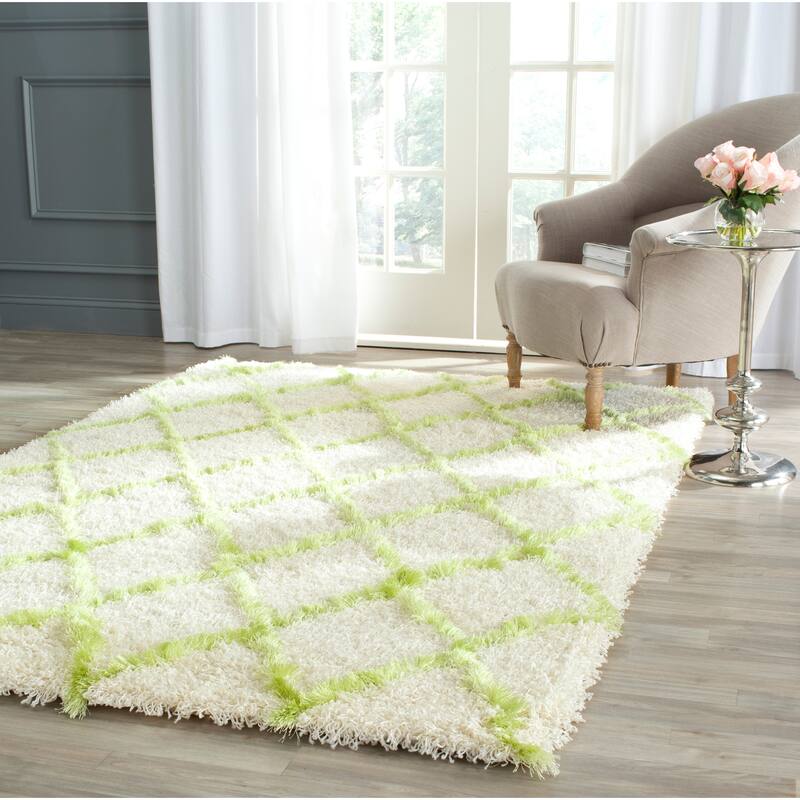 SAFAVIEH Moroccan Shag Jaunita Rug - 8'6" x 12' - Ivory/Green