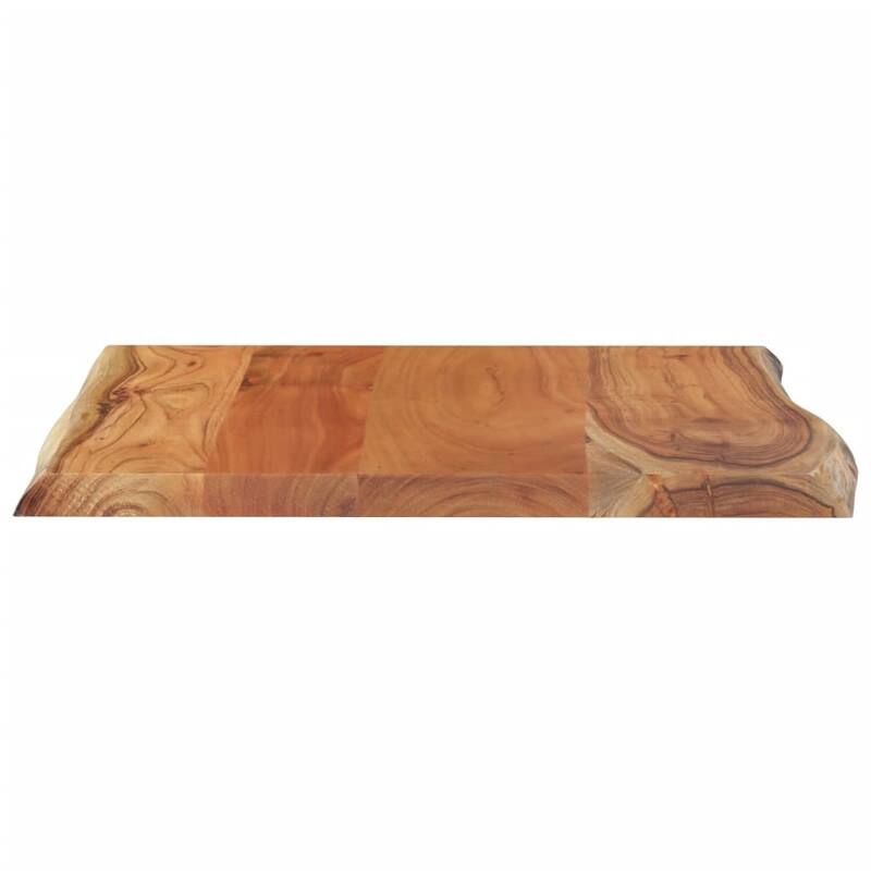 vidaXL Table Top Replacement Board Tabletop Accessory Solid Wood Live Edge - 23.6 x 23.6 x 1 in