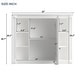 preview thumbnail 45 of 143, 36'' Bathroom Vanity with Top Sink, Freestanding Vanity Set with Mirror Cabinet
