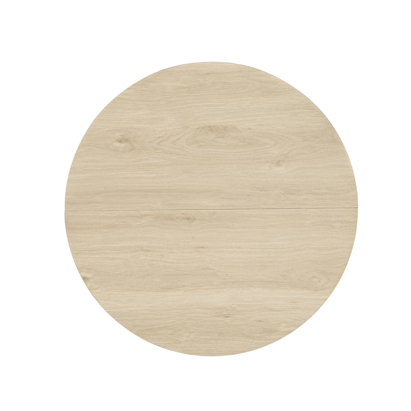 GDF Studio - Modern Metal Base Round Coffee Table with Flip-Top Storage