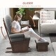 preview thumbnail 18 of 30, Nursery Glider Rocking Chair w/ Ottoman, Thick Padded Cushion Seating