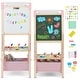 preview thumbnail 5 of 8, 3-in-1 Kids Wooden Art Easel with Magnetic Chalkboard & Whiteboard, Height-Adjustable Drawing Board