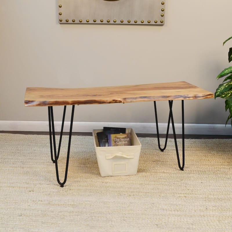Wooden Rectangular Coffee Table - 40" - Black