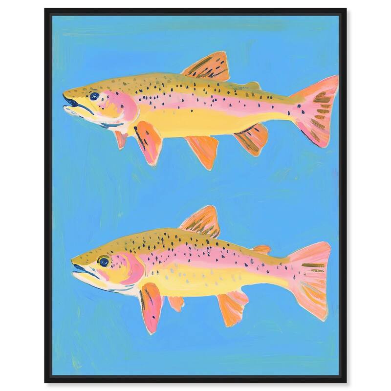 Twin Fins Canvas by Art Remedy - 30" x 36" - Black