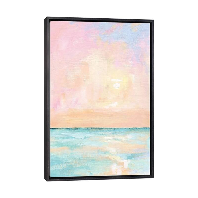 "Pastel Florida Sunset" by April Moffatt Framed - 60x40 - Ebony
