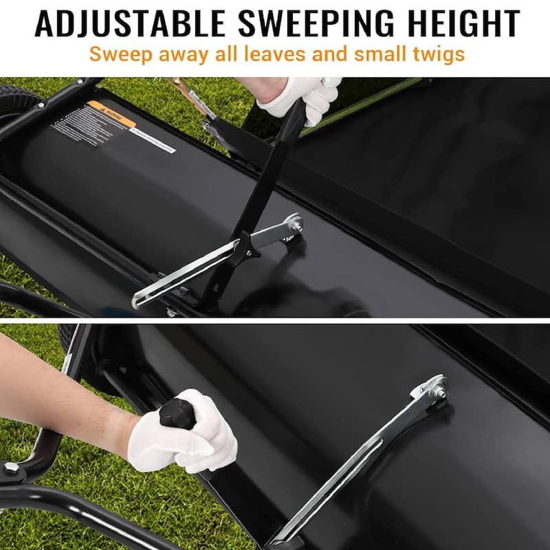 50" Tow-Behind Lawn Sweeper, Leaf & Grass Collector for Lawn Tractor ATV UTV - 50 inch