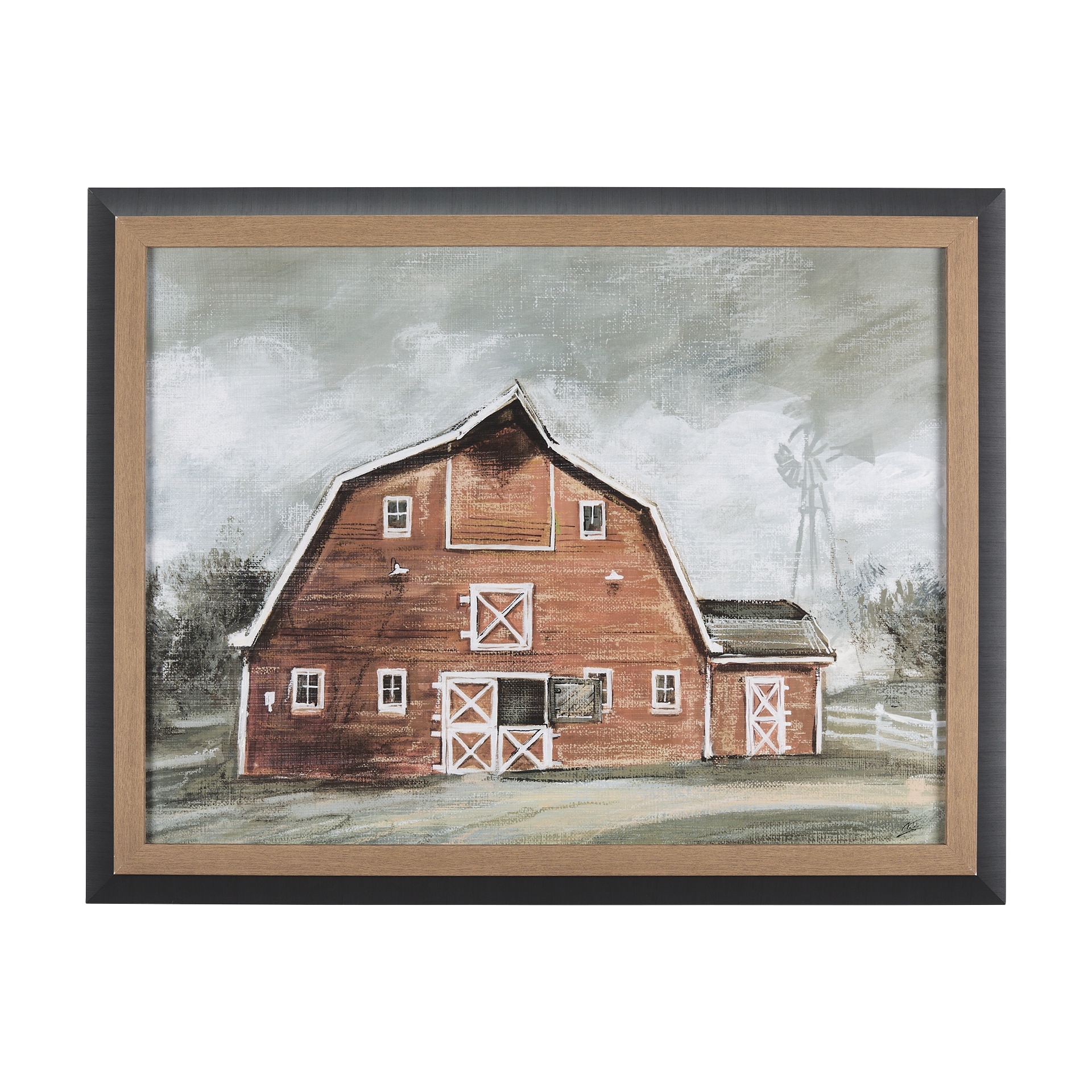 Mercana Old Barn IV by Mercana Studio a Hand Embellished Textured Framed Art Print