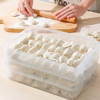 Plastic Box SingleDeck Easy To Carry Hygienic Dumpling Organizer For ...