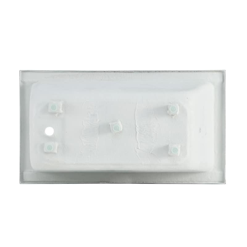 Lausanne 54"X30" Reversible Drain Drop-In Bathtub In Matte Black - 30x54 Reversible
