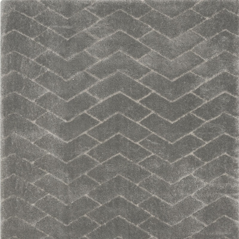 Hozay Power Loomed Modern Stain Resistant Soft Area Rug By HomeRoots - 118' X '94' X '1.58