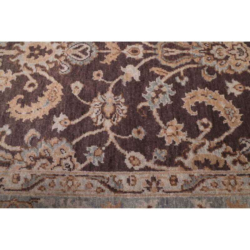 ECARPETGALLERY Hand-knotted Jamshidpour Dark Brown Wool Rug - 6'1 x 9'1
