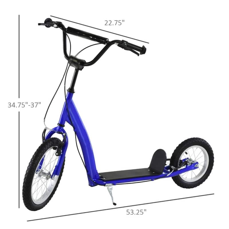 Adjustable Height Balance Training Scooter with Soft Grip Handlebar and Sturdy Rubber Wheels for Kids