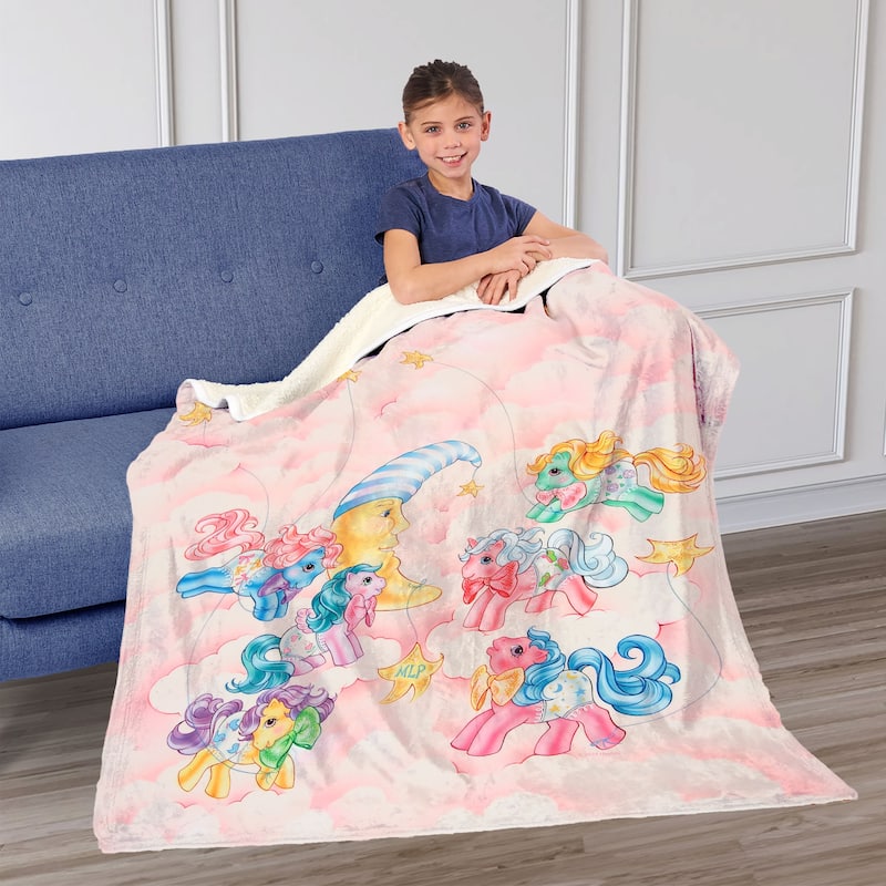 Hasbro My Little Pony Silk Touch Sherpa Throw Blanket