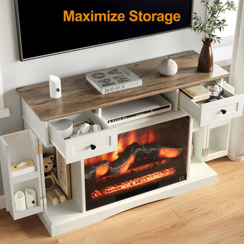 TV Stands with 28'' Fireplace