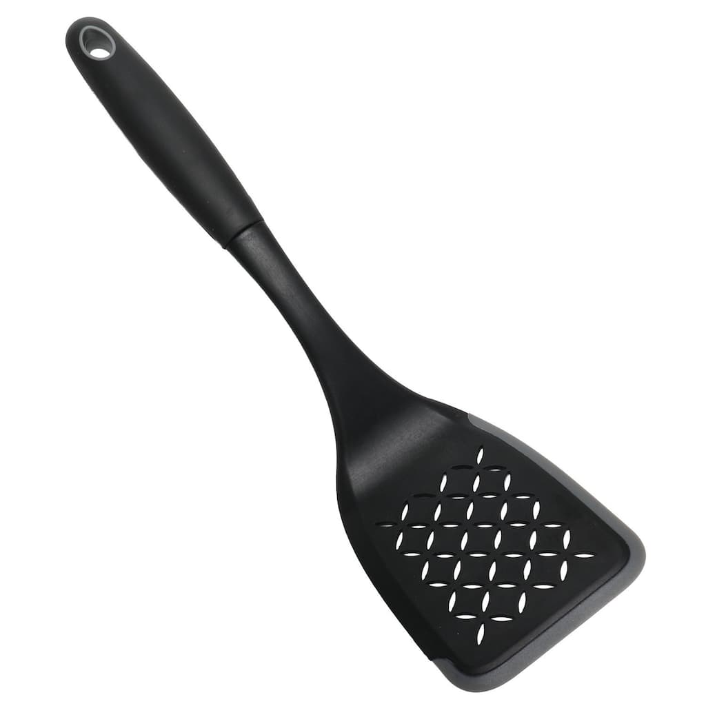 Chef Craft 12-inch Nylon Slotted Turner Spatula with Silicone Edge