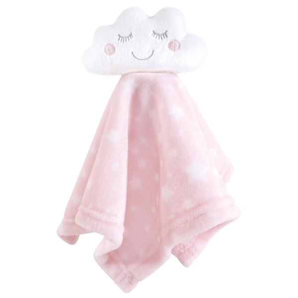 slide 1 of 1, Hudson Baby Infant Girl Animal Face Security Blanket, Pink Cloud, One Size - Pink Cloud - One Size One Size - Pink Cloud