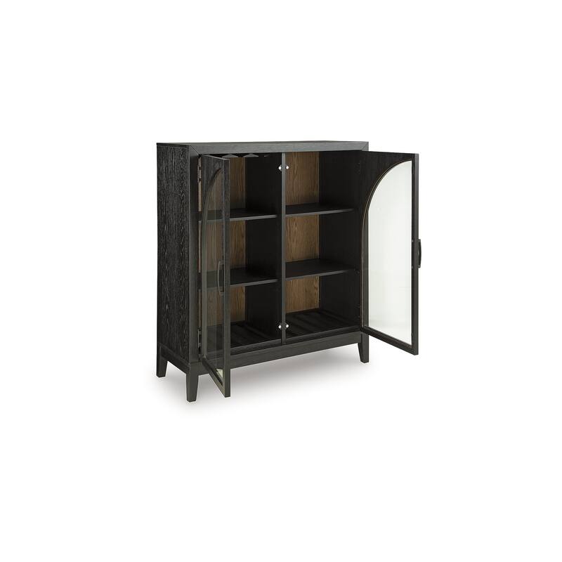 Signature Design by Ashley Armenleigh Black/Brown Accent Cabinet - 40" W x 16.13" D x 48.13" H