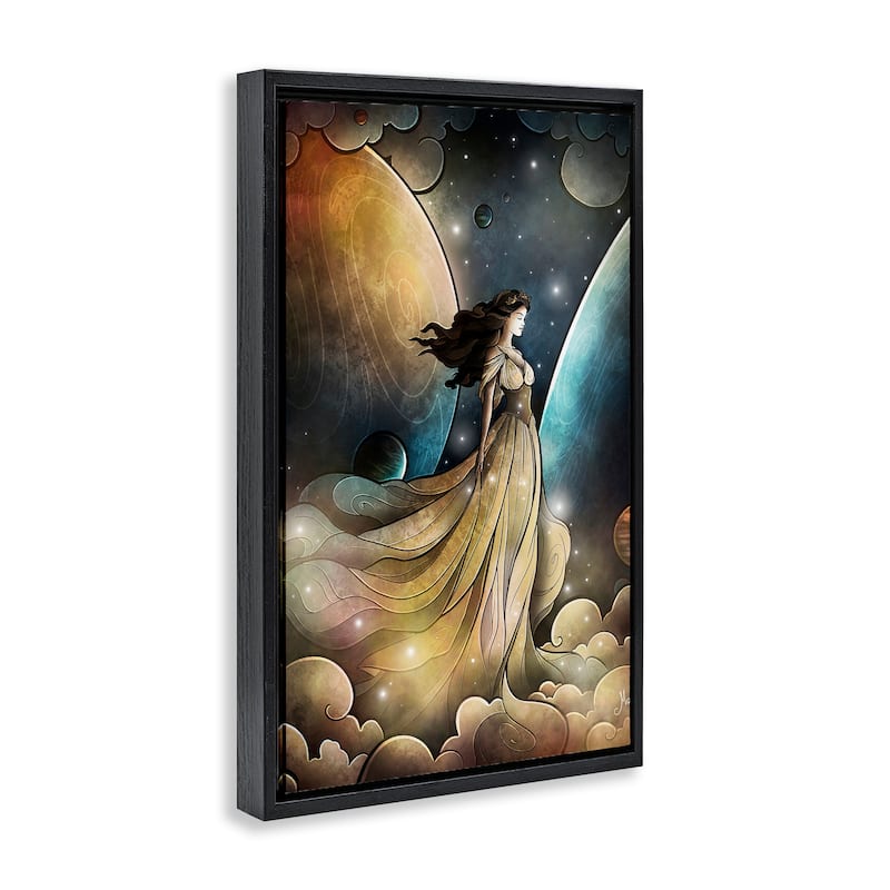 Stupell Heir of Heaven Portrait Framed Floater Canvas Wall Art Design By Mandie Manzano