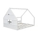 preview thumbnail 11 of 32, Full Size Wood House Bed with Window and Fence for Bedroom