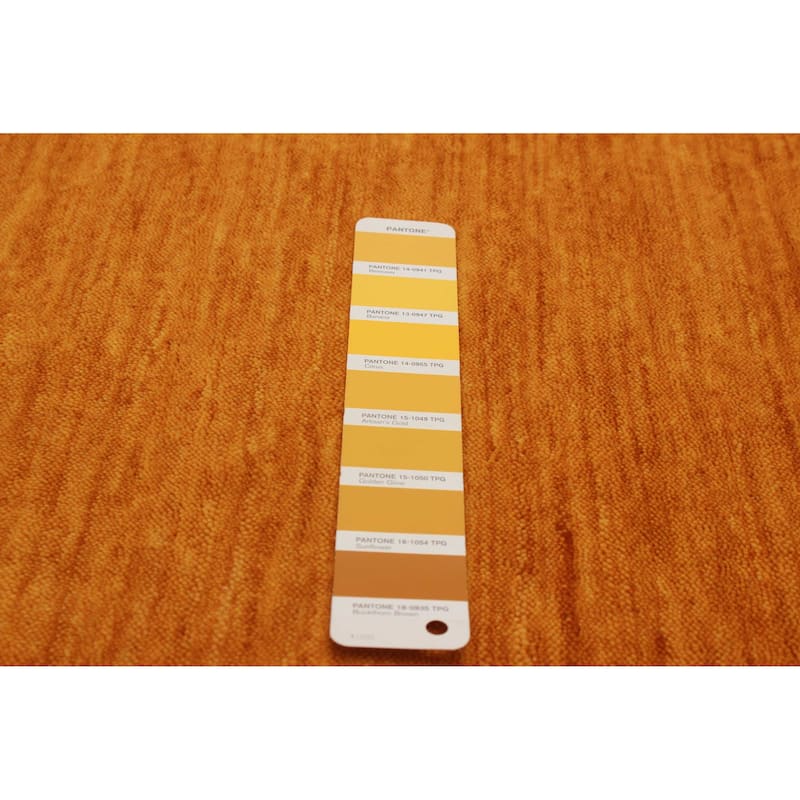 Kashkuli Gabbeh Gold Rug 4'10" x 4'10" - 4'10 x 4'10