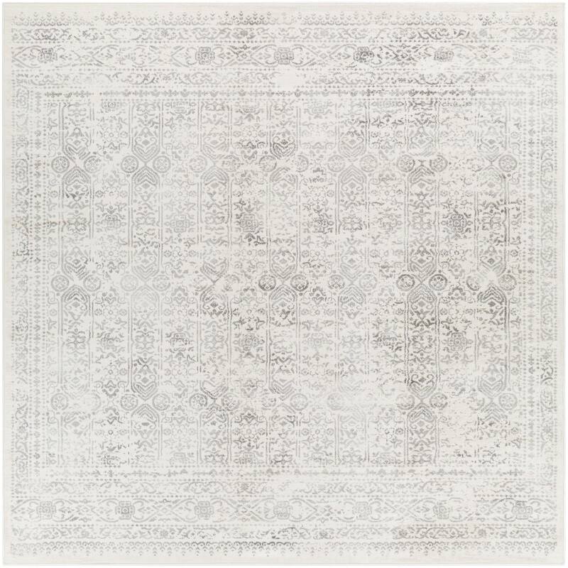 Livabliss Roma Vintage Traditional Area Rug - Cream/Grey - 7'10" x 7'10" Square