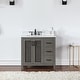 preview thumbnail 1 of 177, Altair Hadiya Bathroom Vanity with Composite Stone Countertop without Mirror 36 inch. - Gray Pine + Matte Black Hardware
