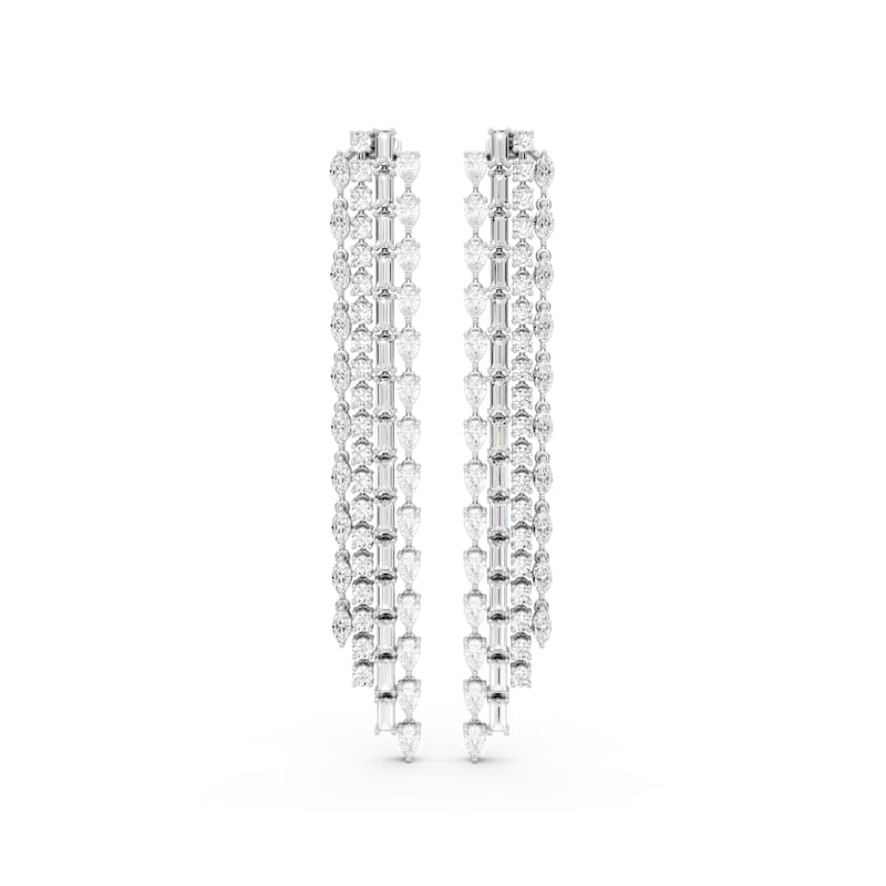 Auriya 14k Gold 5ctw Lab Grown Diamond Dangle Earrings (E-F VS) - White