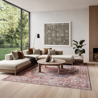 New Concept Washables Persian Boho Machine Washable Area Rug