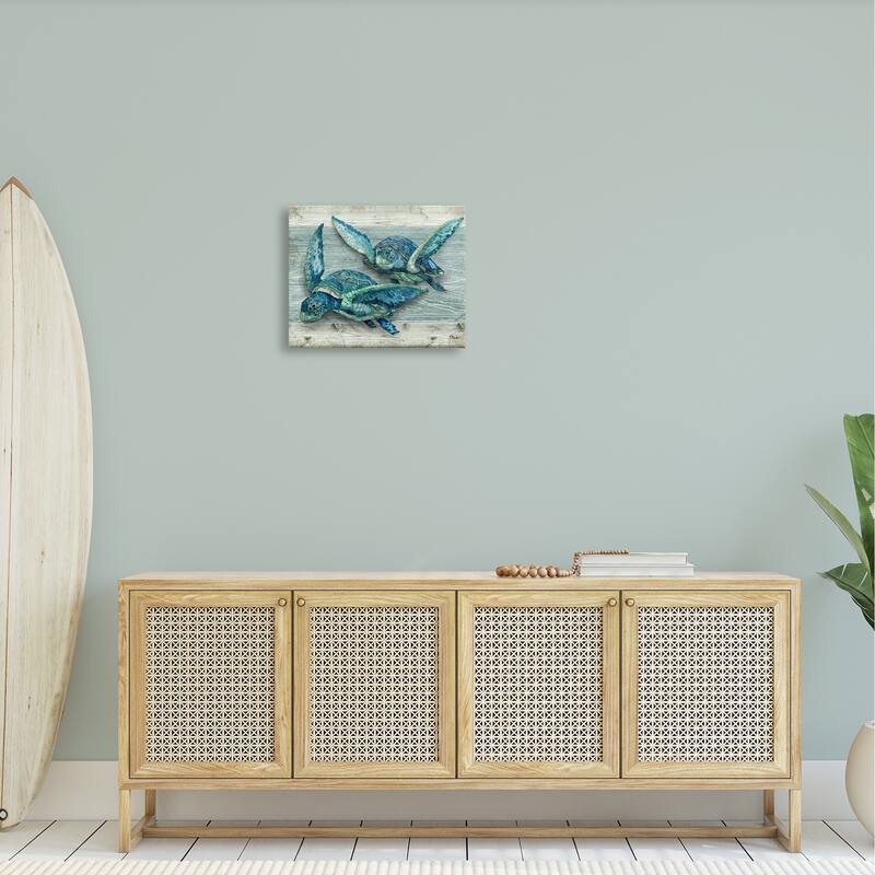 Stupell Northpoint Sea Turtles Sealife Stretched Canvas Wall Art, Design by Paul Brent