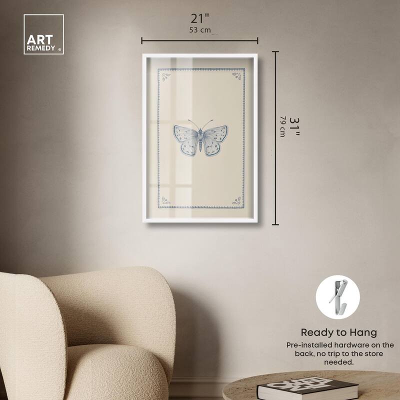 Blue Butterfly II Shadowbox by Art Remedy